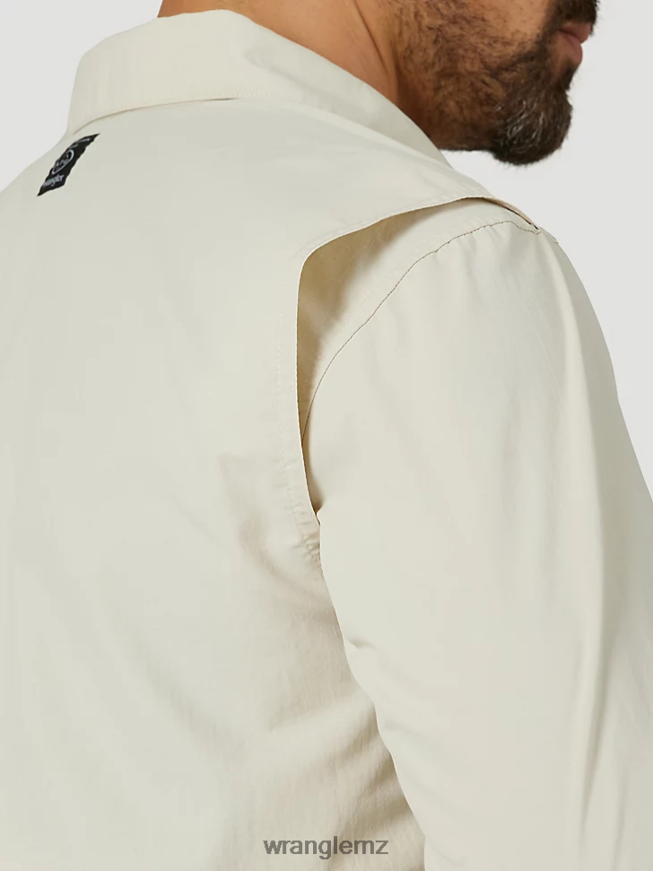 Wrangler ATG Angler Long Sleeve Shirt Pelican (10NSB75PN) Men Clothing DRL6LH340