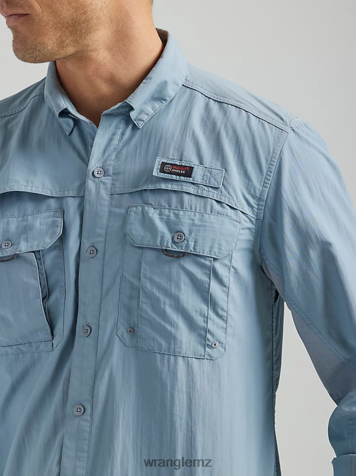 Wrangler ATG Angler Long Sleeve Shirt Tradewinds (112333906) Men Clothing DRL6LH653