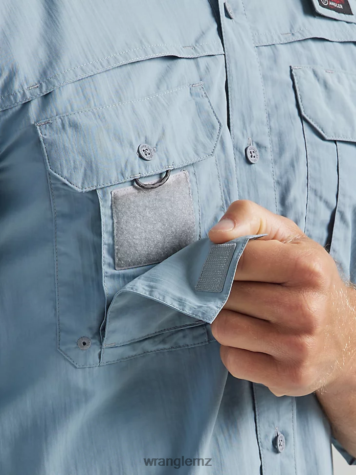 Wrangler ATG Angler Long Sleeve Shirt Tradewinds (112333906) Men Clothing DRL6LH653