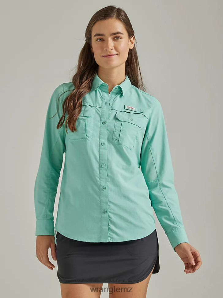 Wrangler ATG By Angler Shirt Ocean (112333433) Women Clothing DRL6LH898