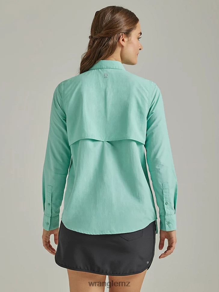 Wrangler ATG By Angler Shirt Ocean (112333433) Women Clothing DRL6LH898