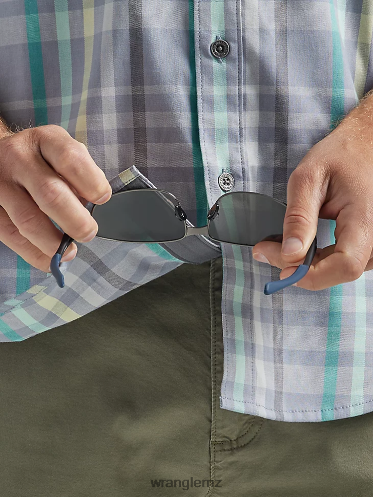 Wrangler ATG By Horizon Plaid Shirt Kure Plaid (112333873) Men Clothing DRL6LH652