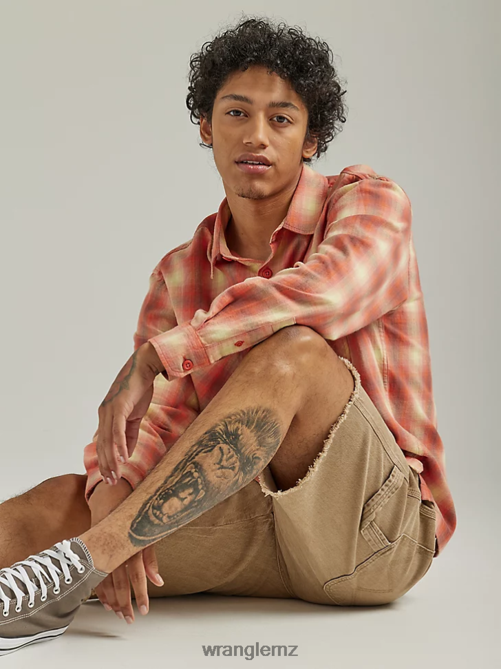 Wrangler Authentics Quilted Flannel Shirt Jacket Blue (ZHEEPAO) Men Clothing DRL6LH391