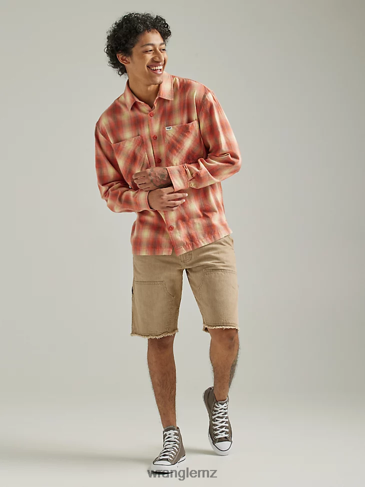 Wrangler Authentics Quilted Flannel Shirt Jacket Blue (ZHEEPAO) Men Clothing DRL6LH391