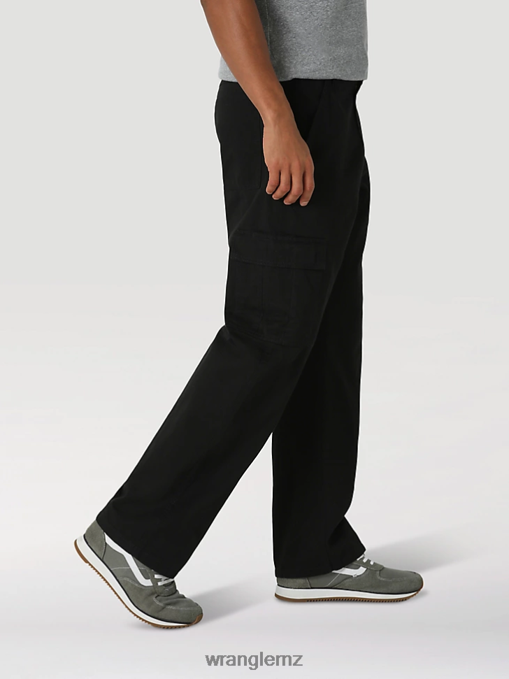 Wrangler Authentics Relaxed Cargo Pant Black (10ZM6LGBL) Men Clothing DRL6LH245