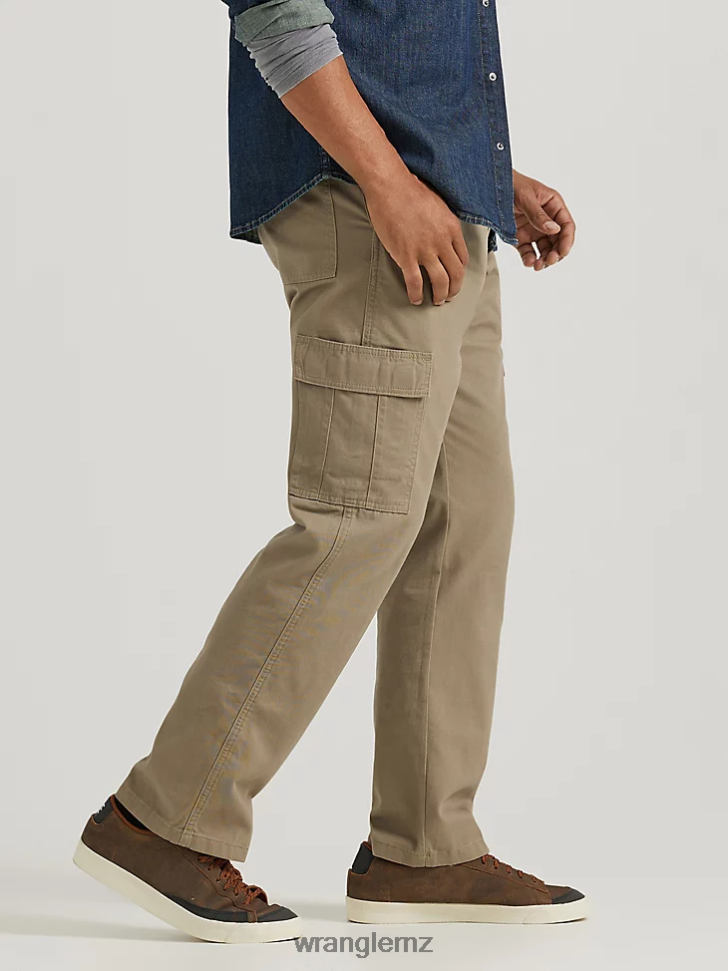 Wrangler Authentics Relaxed Cargo Pant British Khaki (10ZM6LGBH) Men Clothing DRL6LH244