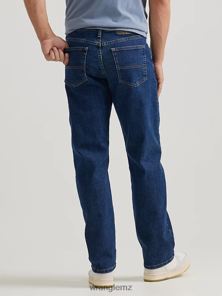 Wrangler Authentics Relaxed Fit Comfort Flex Jean Dark Stonewash (ZM3CSDS) Men Clothing DRL6LH198
