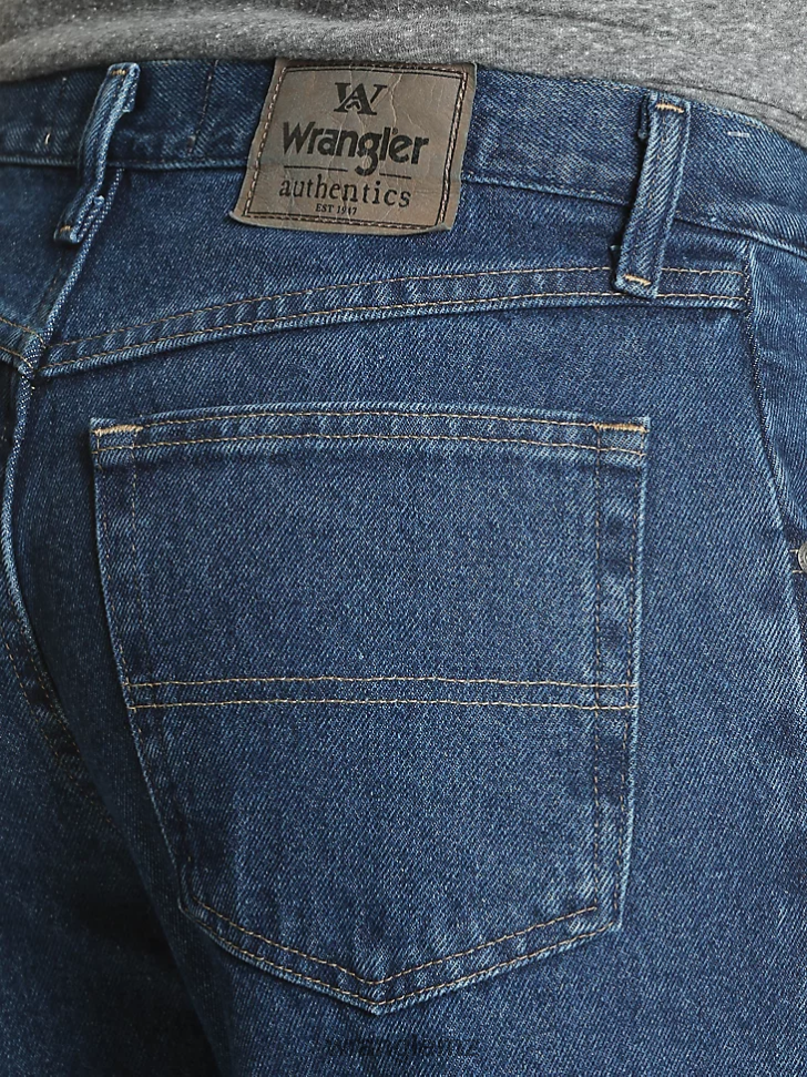 Wrangler Authentics Relaxed Fit Cotton Jean Dark Stonewash (10ZM200SD) Men Clothing DRL6LH113