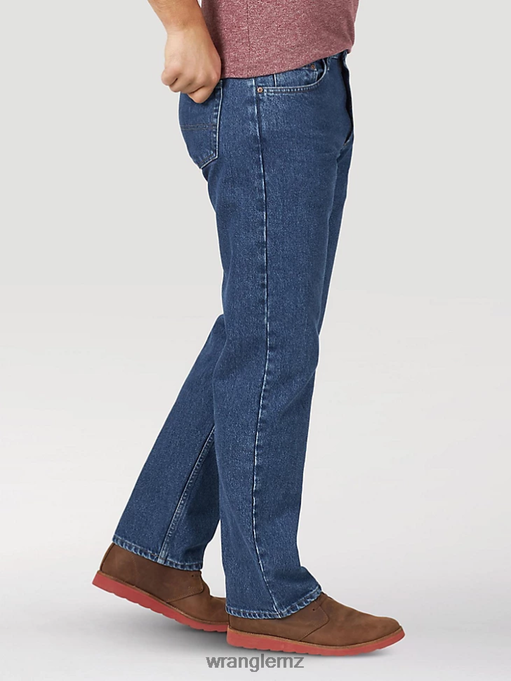 Wrangler Authentics Relaxed Fit Cotton Jean Stonewash Dark (10ZM200SW) Men Clothing DRL6LH117
