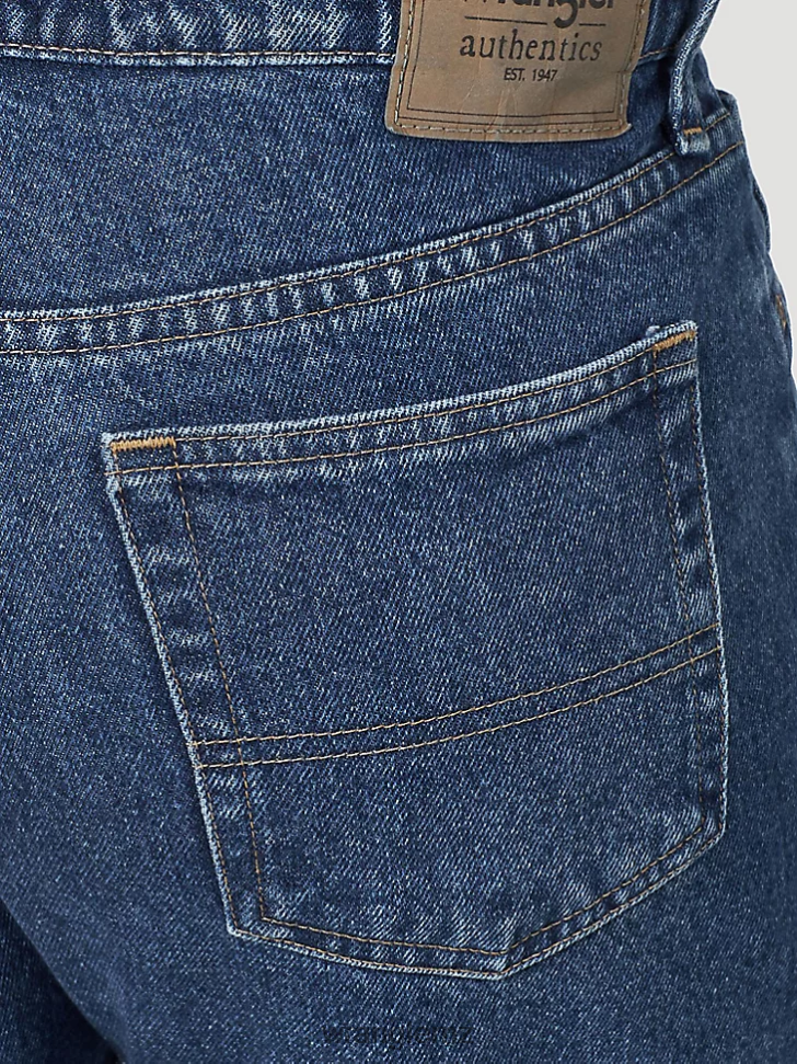 Wrangler Authentics Relaxed Fit Cotton Jean Stonewash Dark (10ZM200SW) Men Clothing DRL6LH117