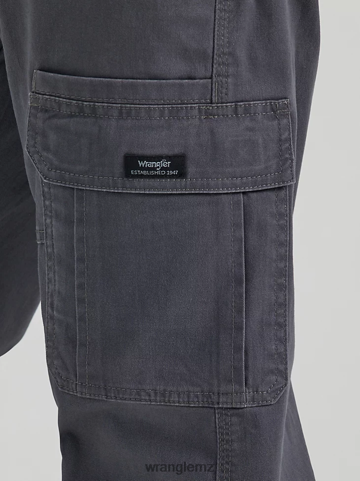 Wrangler Authentics Relaxed Stretch Cargo Pant Anthracite (10ZM7ABAH) Men Clothing DRL6LH235