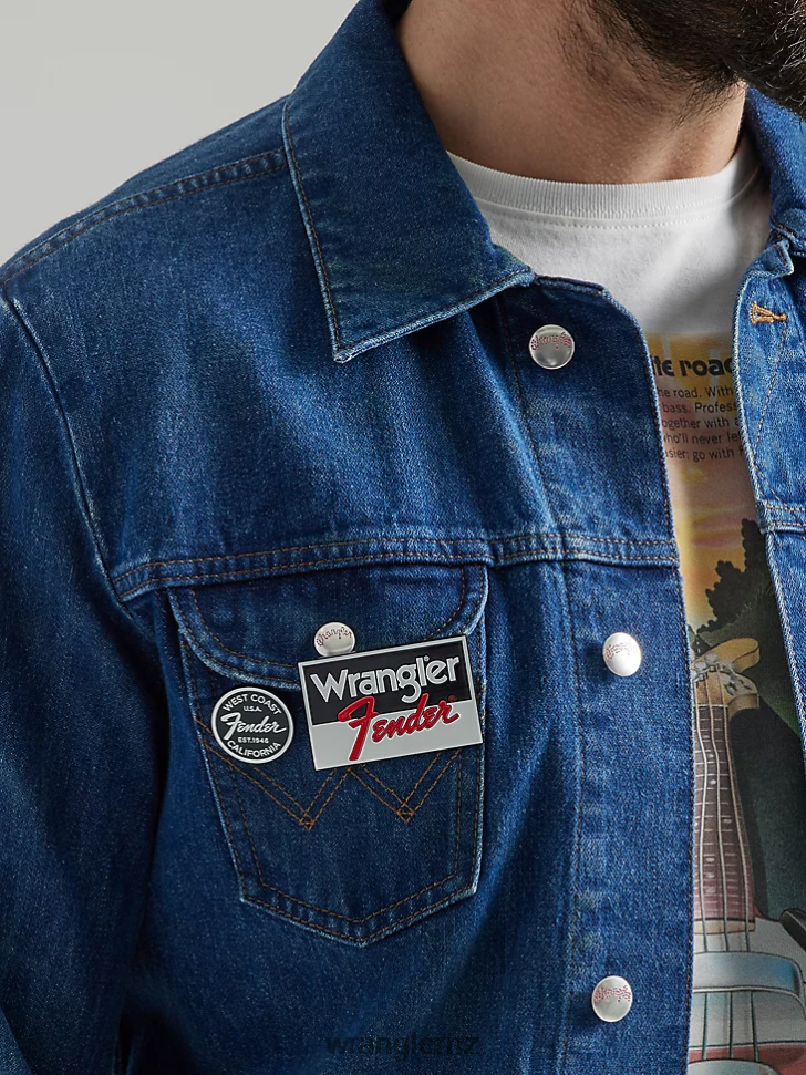 Wrangler Classic Denim Trucker Jacket Dark Wash (10MTJDWDW) Men Clothing DRL6LH611