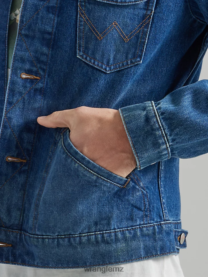 Wrangler Classic Denim Trucker Jacket Dark Wash (10MTJDWDW) Men Clothing DRL6LH611