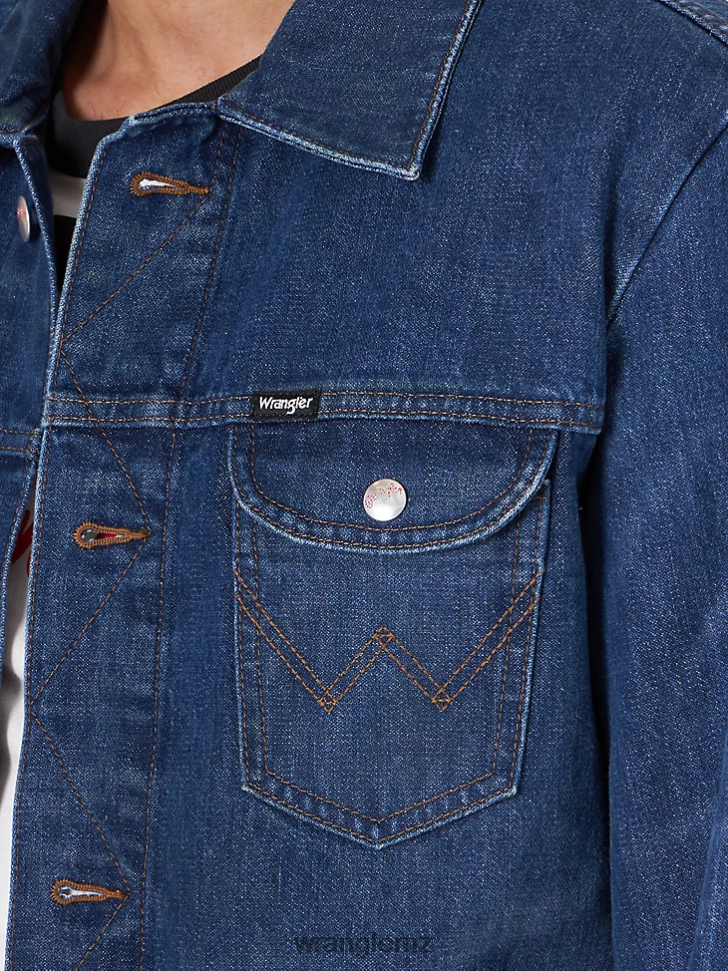 Wrangler Classic Denim Trucker Jacket Dark Wash (10MTJDWDW) Men Clothing DRL6LH611