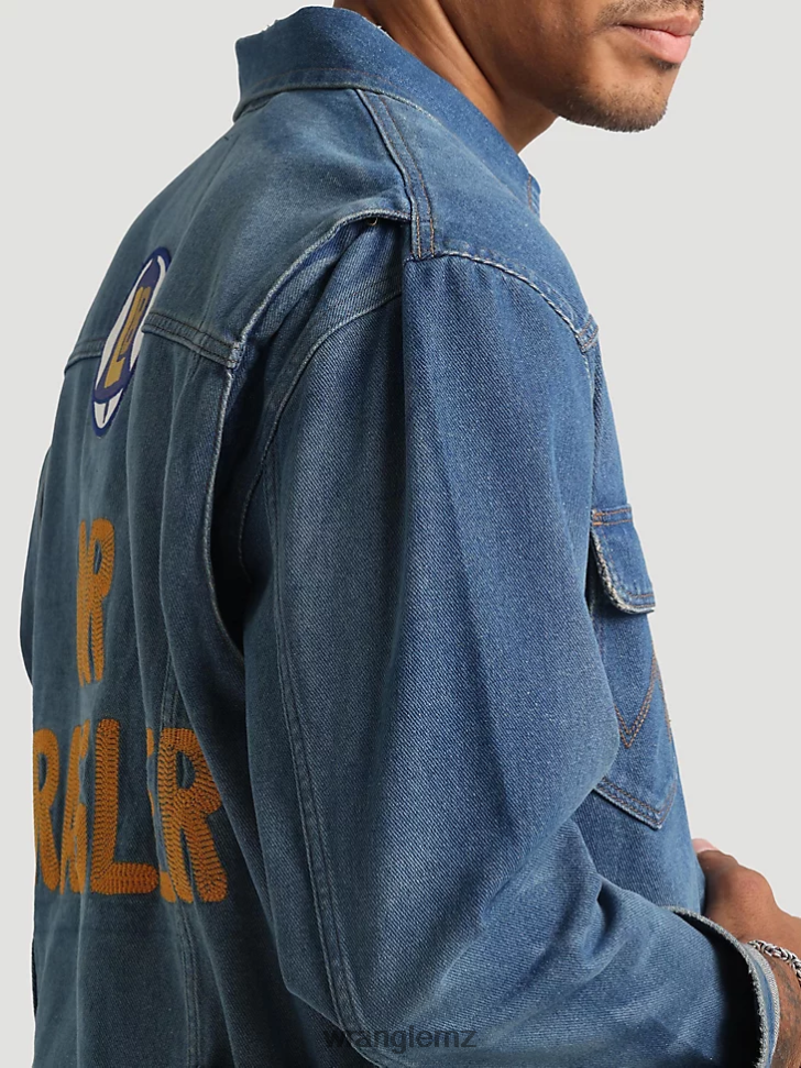 Wrangler Classic Denim Trucker Jacket Dark Wash (10MTJDWDW) Men Clothing DRL6LH611