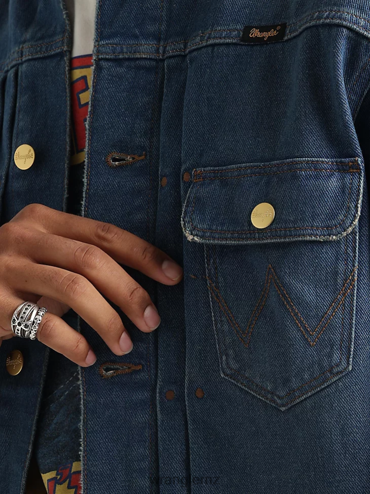 Wrangler Classic Denim Trucker Jacket Dark Wash (10MTJDWDW) Men Clothing DRL6LH611