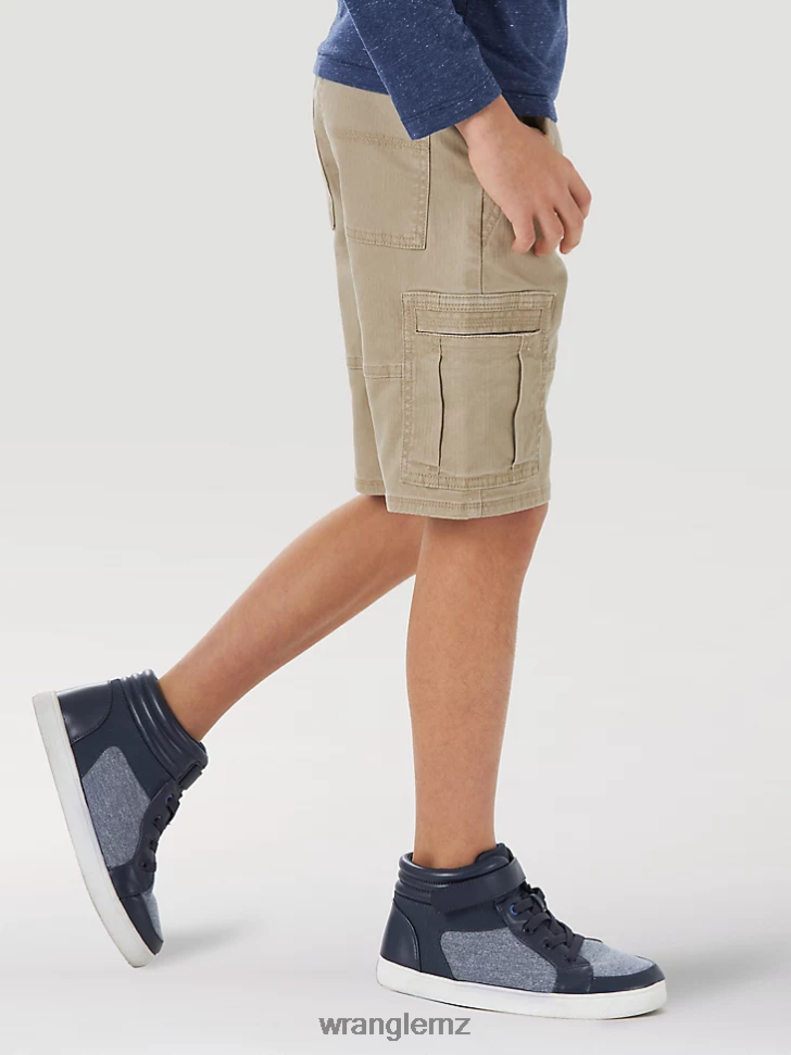 Wrangler Comfort Flex Cargo Short Khaki (4RMHWKH) Boys Clothing DRL6LH995