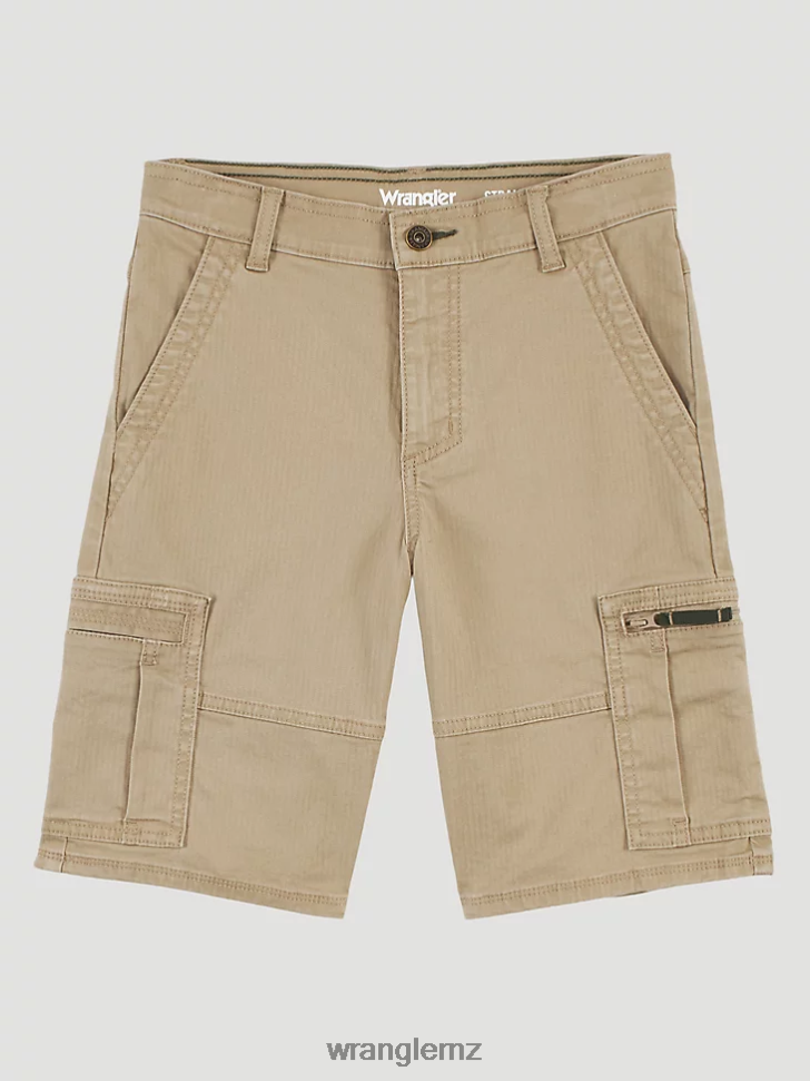 Wrangler Comfort Flex Cargo Short Khaki (4RMHWKH) Boys Clothing DRL6LH995