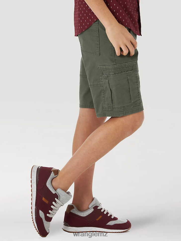 Wrangler Comfort Flex Cargo Short Olive (4RMHWOH) Boys Clothing DRL6LH996