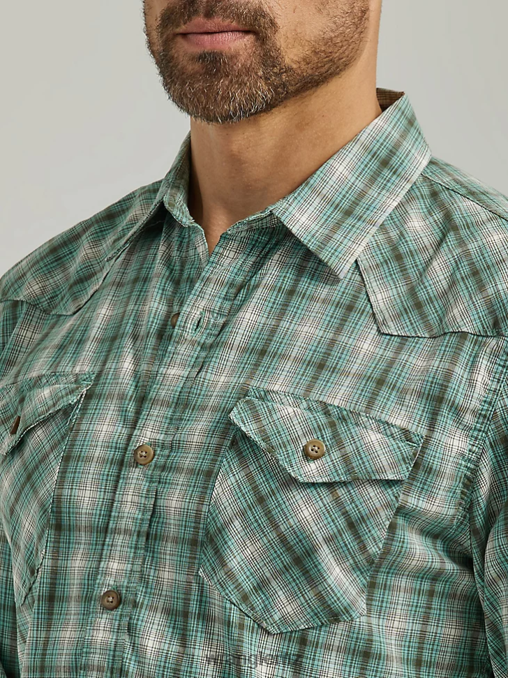 Wrangler Cowboy Wash Plaid Shirt Canton (112330910) Men Clothing DRL6LH413