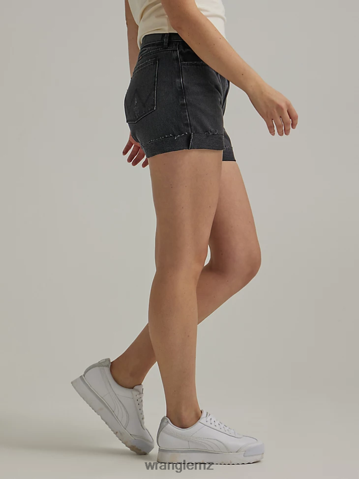 Wrangler Destructed Denim Roll Short Moonlight (112334745) Women Clothing DRL6LH850