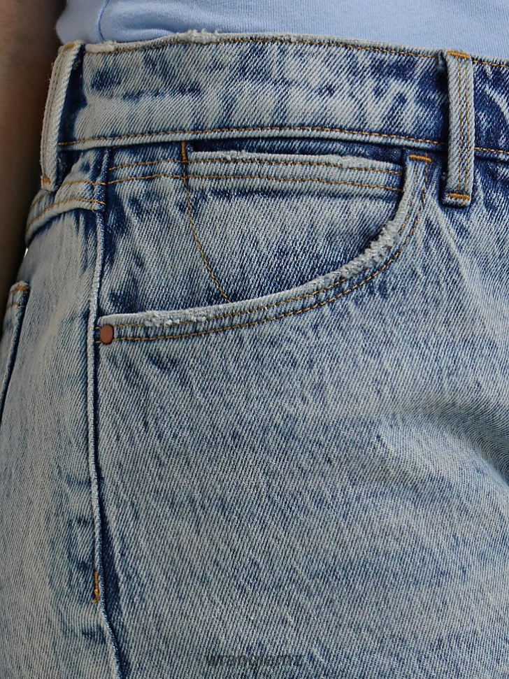 Wrangler Destructed Denim Roll Short Wildflower (112333497) Women Clothing DRL6LH851