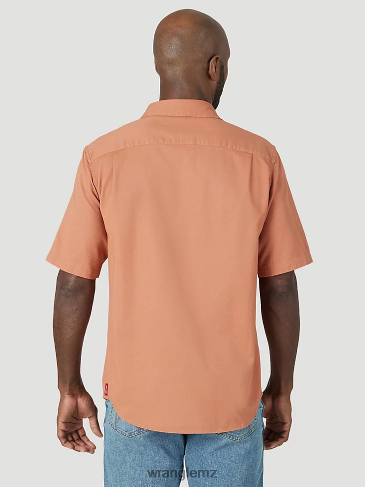 Wrangler Epic Soft Flex Twill Shirt Copper Brown (112315228) Men Clothing DRL6LH362