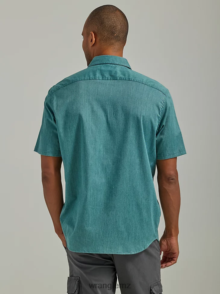 Wrangler Epic Soft Flex Twill Shirt Pacific (112330780) Men Clothing DRL6LH359