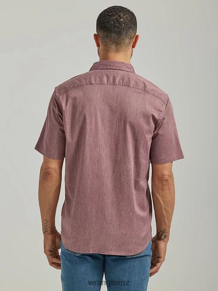 Wrangler Epic Soft Flex Twill Shirt Sable Heather (112333277) Men Clothing DRL6LH358