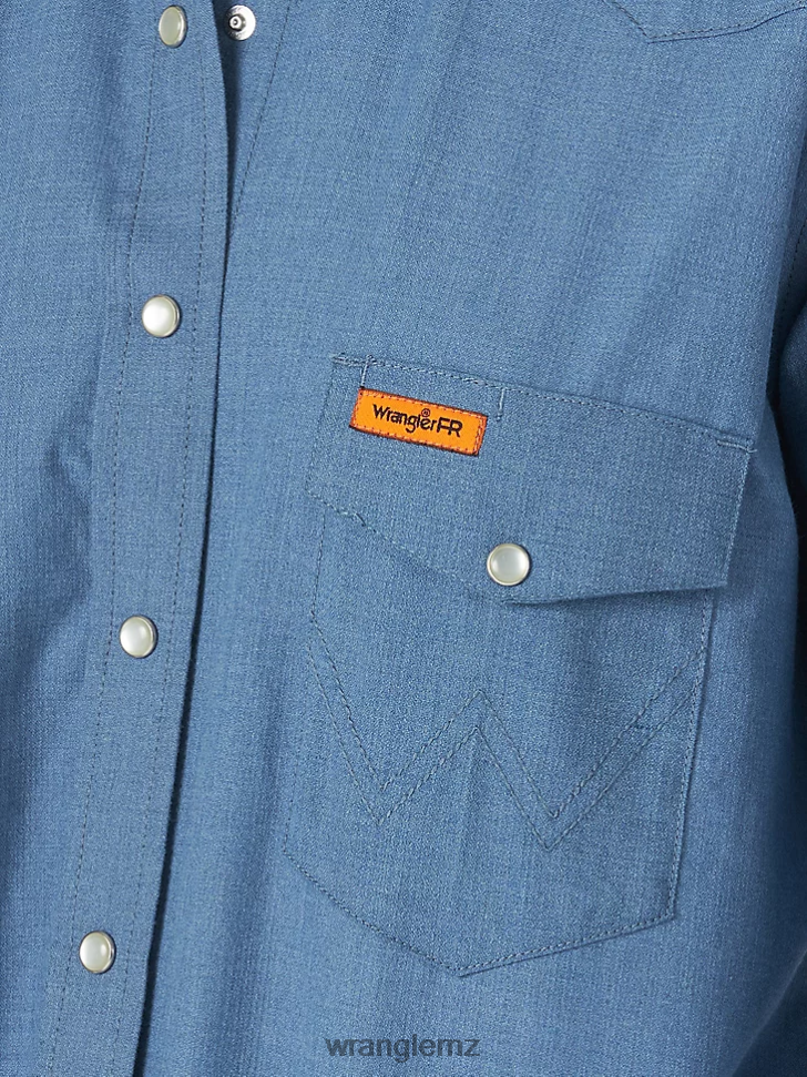 Wrangler FR Flame Resistant Long Sleeve Solid Blue (FRLW11B) Women Clothing DRL6LH892