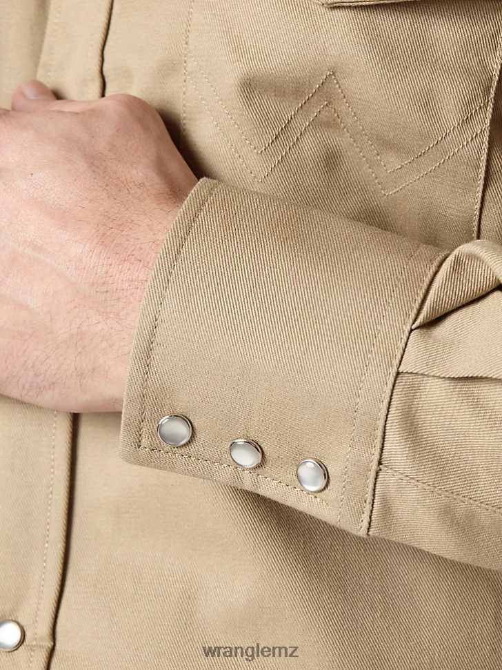 Wrangler FR Flame Resistant Long Sleeve Western Snap Plaid Shirt Navy/Black (FR123BL) Men Clothing DRL6LH500