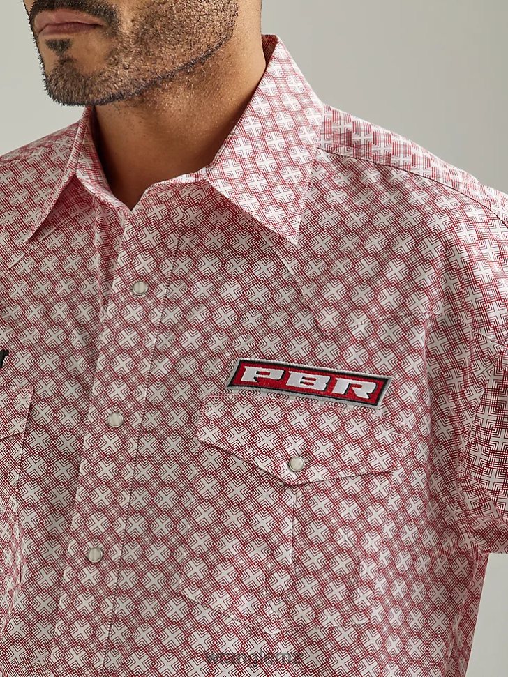 Wrangler Fashion Snap Short Sleeve Western Snap Plaid Shirt Baby Blue (112324654) Men Clothing DRL6LH457