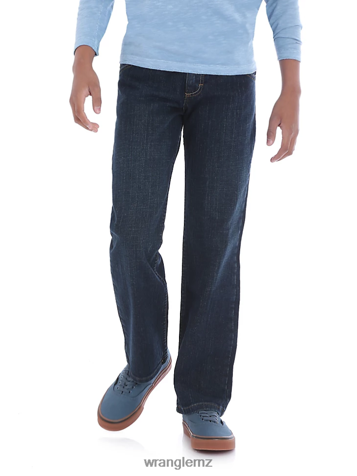 Wrangler Five Star Classic Straight Fit Jean (Husky) Moonlight Blue (5SCHWM2) Boys Clothing DRL6LH972