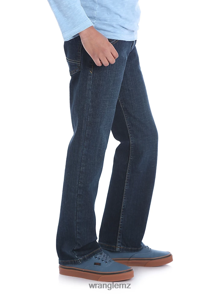 Wrangler Five Star Classic Straight Fit Jean (Husky) Moonlight Blue (5SCHWM2) Boys Clothing DRL6LH972