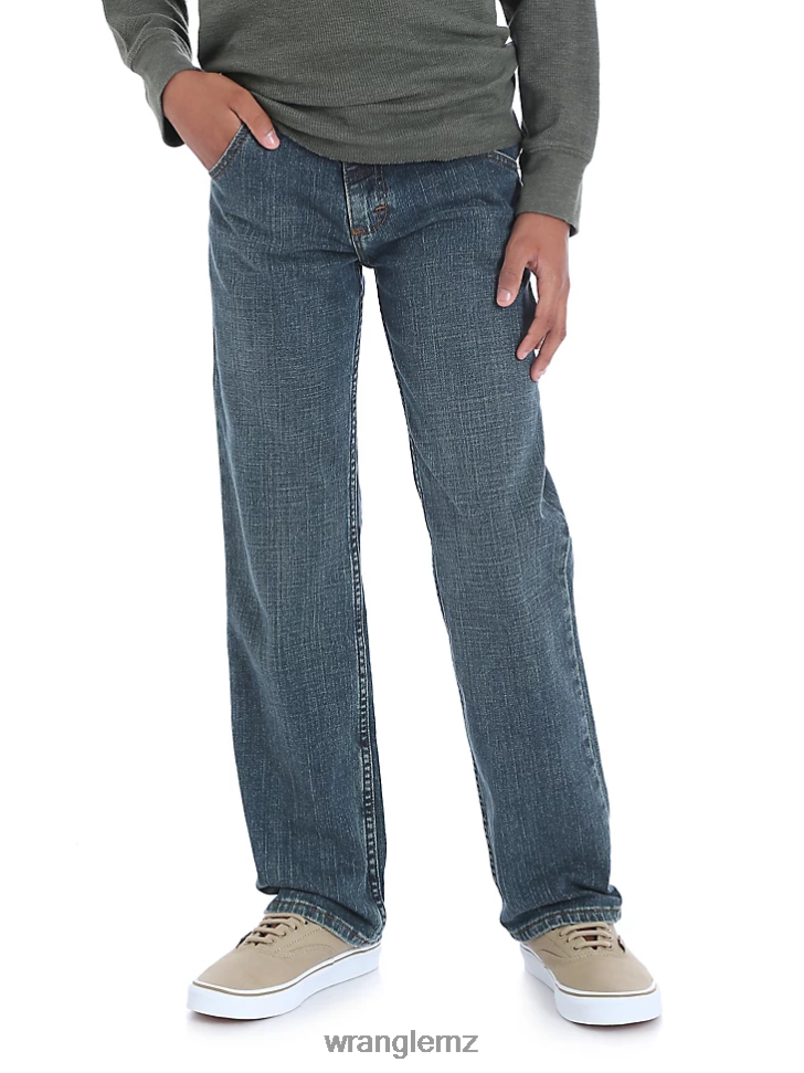 Wrangler Five Star Classic Straight Fit Jean (Husky) Sunkissed Denim (5SCHWS2) Boys Clothing DRL6LH971
