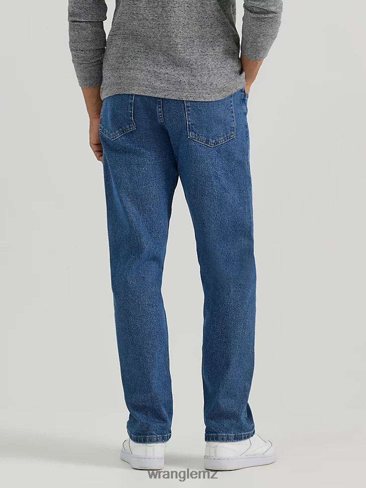 Wrangler Five Star Premium Denim Flex for Comfort Relaxed Fit Jean Mid Indigo (97FXVMI) Men Clothing DRL6LH80