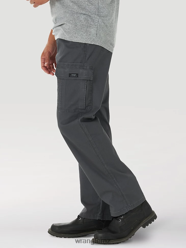 Wrangler Five Star Premium Relaxed Fit Flex Cargo Pant Anthricite (70ABWAH) Men Clothing DRL6LH222