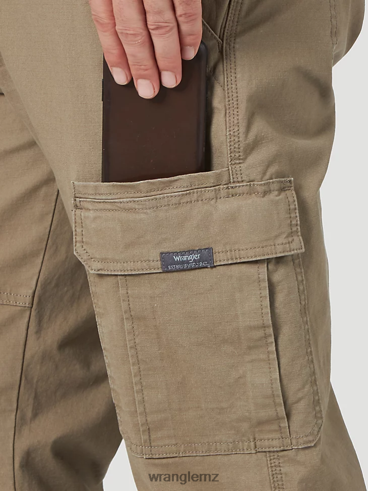 Wrangler Five Star Premium Relaxed Fit Flex Cargo Pant Barley (70ABWBY) Men Clothing DRL6LH223