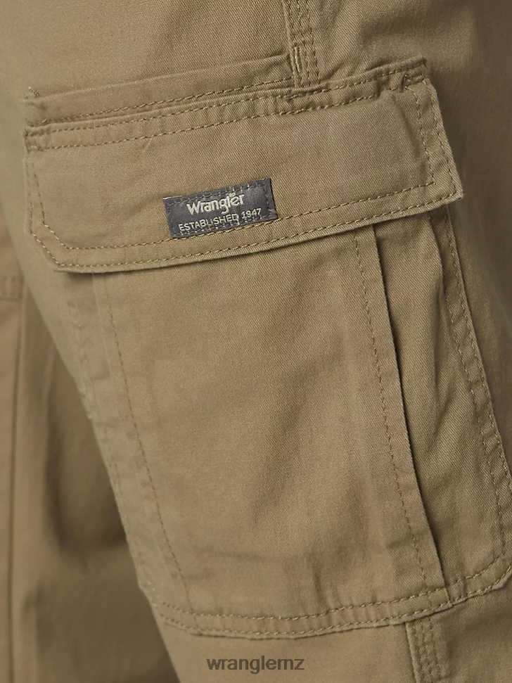Wrangler Five Star Premium Relaxed Fit Flex Cargo Pant Elmwood (70ABWEW) Men Clothing DRL6LH219