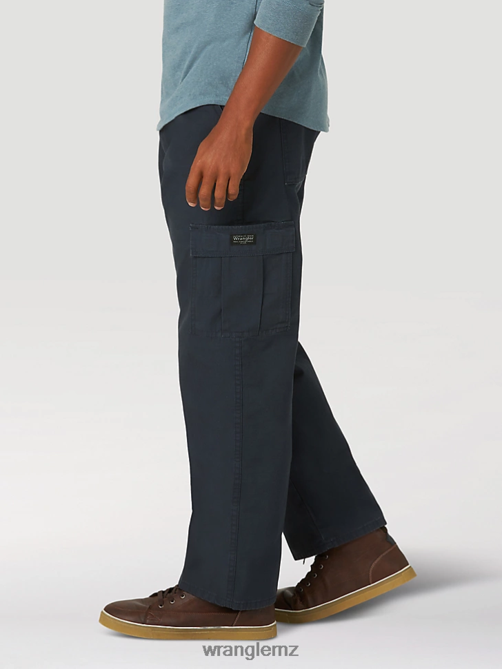 Wrangler Five Star Premium Relaxed Fit Flex Cargo Pant Navy (70AB0NV) Men Clothing DRL6LH224