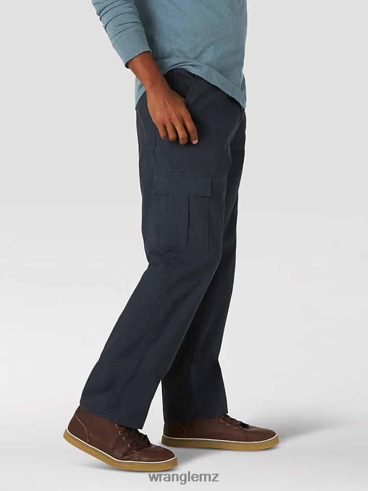 Wrangler Five Star Premium Relaxed Fit Flex Cargo Pant Navy (70AB0NV) Men Clothing DRL6LH224