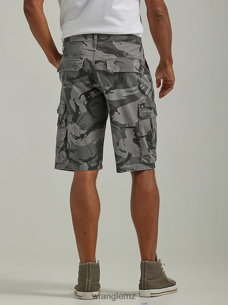 Wrangler Five Star Premium Stacked Cargo Short Anthracite Camo (112336363) Men Clothing DRL6LH531
