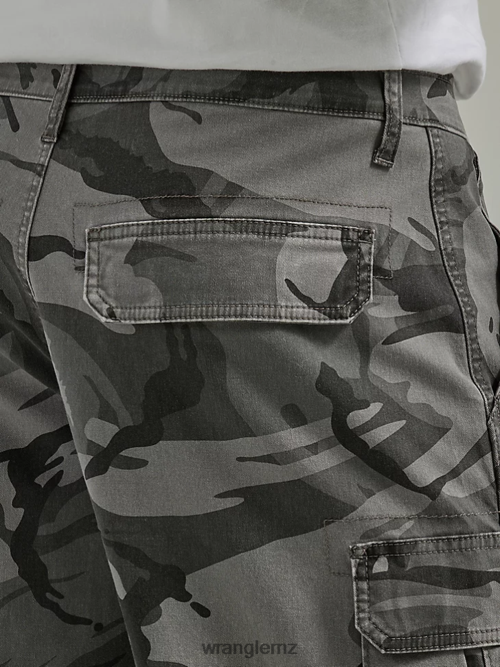 Wrangler Five Star Premium Stacked Cargo Short Anthracite Camo (112336363) Men Clothing DRL6LH531
