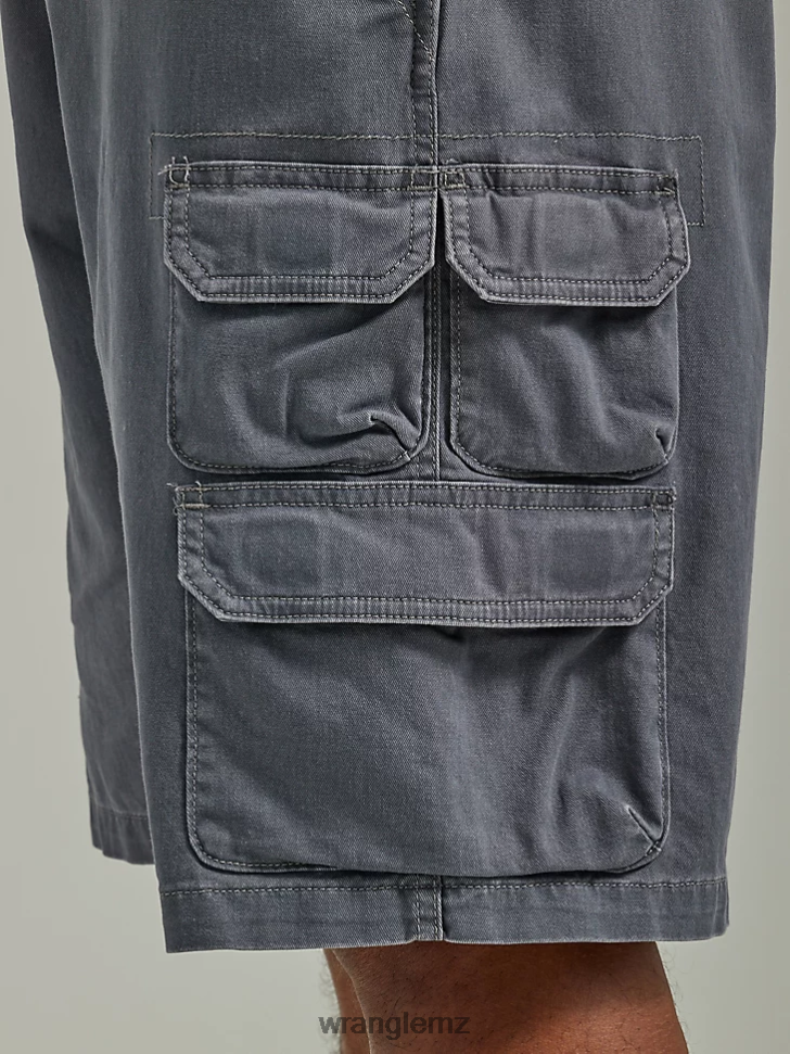 Wrangler Five Star Premium Stacked Cargo Short Pewter (112336362) Men Clothing DRL6LH530