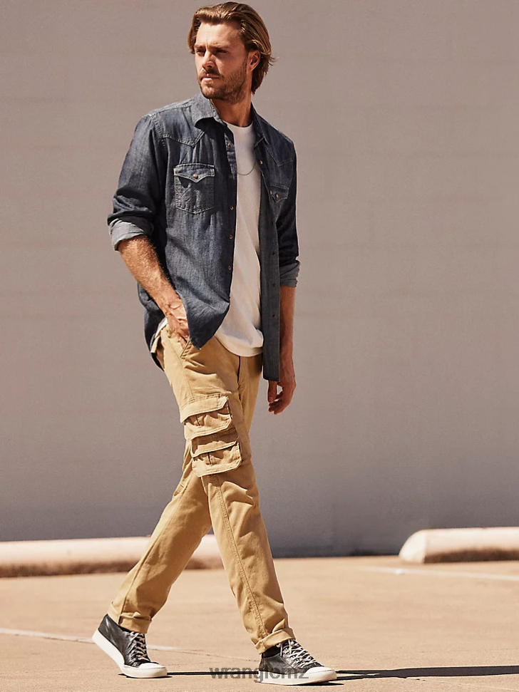 Wrangler Flex Tapered Cargo Pant Harvest (70DYWHV) Men Clothing DRL6LH226