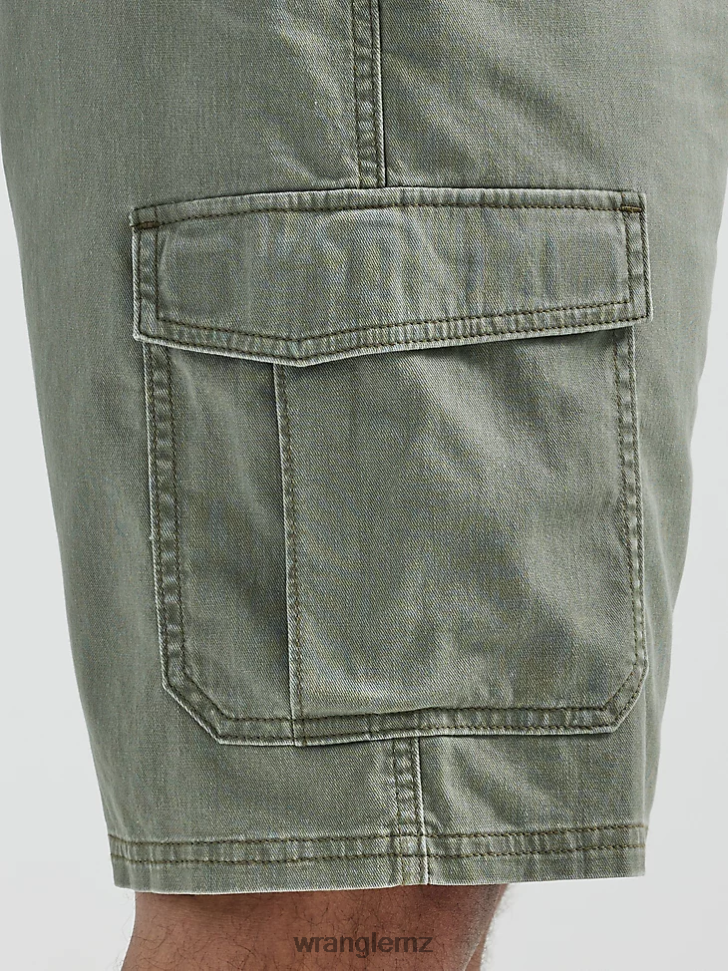 Wrangler Flex Twill Cargo Short Spruce (112330393) Men Clothing DRL6LH550