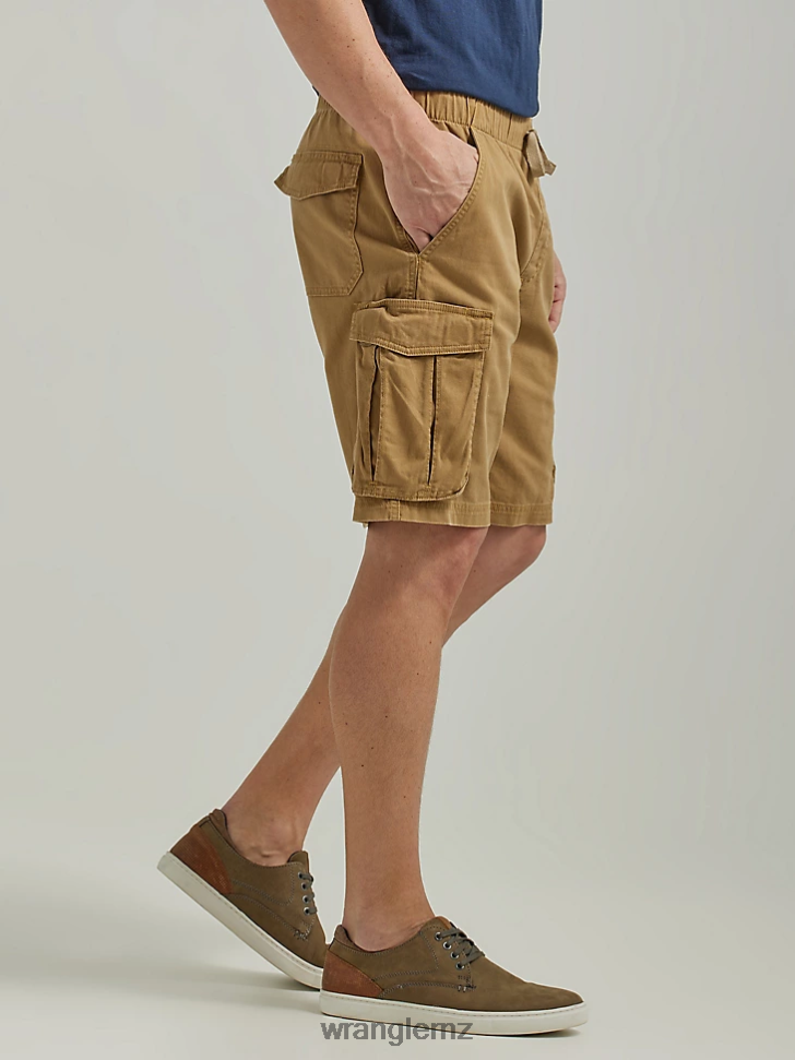 Wrangler Free To Stretch Drawstring Cargo Short Acorn (112336241) Men Clothing DRL6LH551