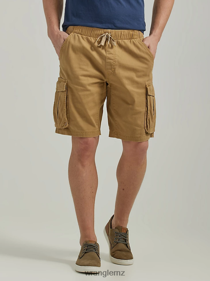 Wrangler Free To Stretch Drawstring Cargo Short Acorn (112336241) Men Clothing DRL6LH551