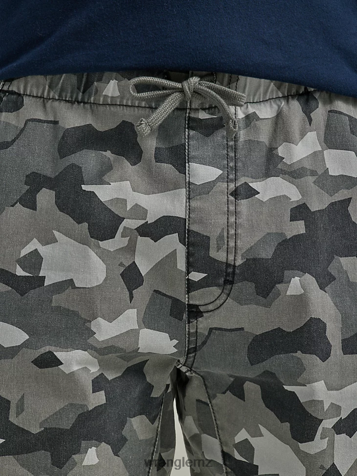 Wrangler Free To Stretch Drawstring Cargo Short Monument Camo (112336239) Men Clothing DRL6LH554