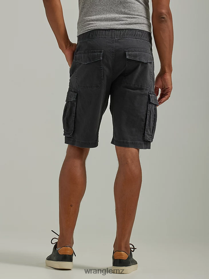 Wrangler Free To Stretch Drawstring Cargo Short Washed Black (112336240) Men Clothing DRL6LH553